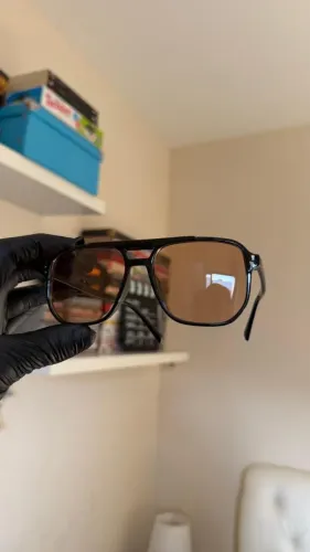 Óculos de Sol Preto com Lentes Marrom - Estilo Aviador Retrô
