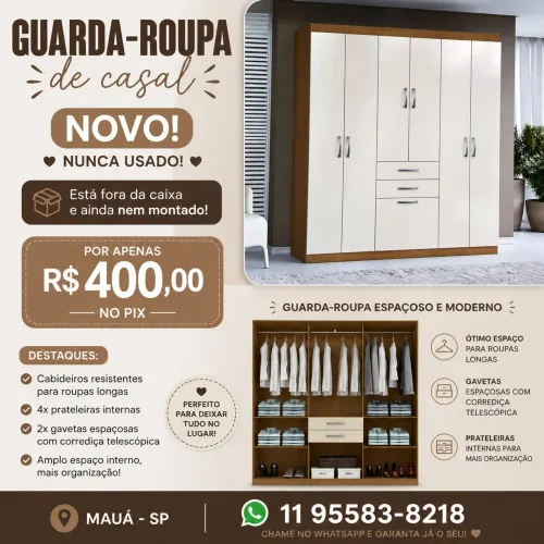 Guarda-Roupa de Casal NOVO