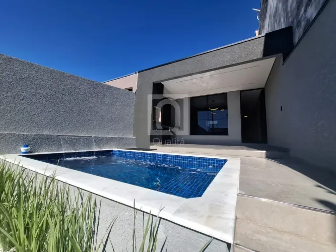 Casa térrea nova com espaço gourmet e piscina no Jardim Simus, Sorocaba