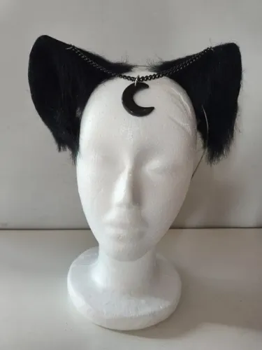 Tiara Gato Neko preta cosplay