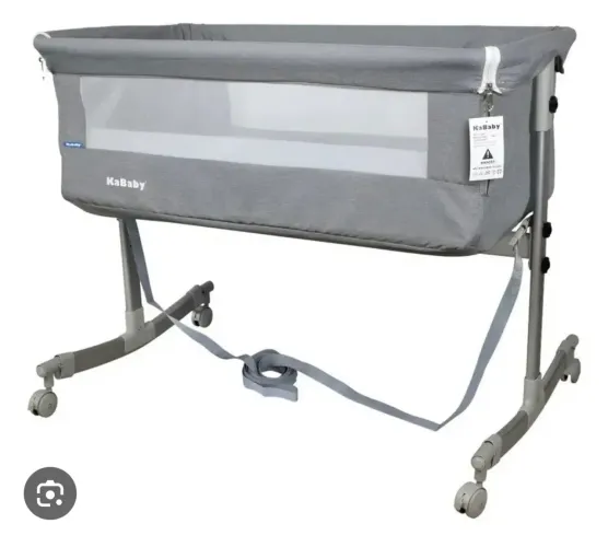 Berço Portátil Acopla na Cama Cinza Kababy / colchão novo no plástico incluso