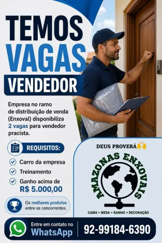 ÓTIMA OPORTUNIDADE DE EMPREGO 