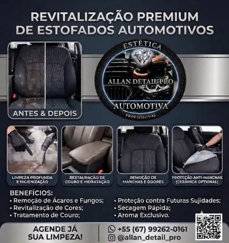 Limpeza de estofados (carro, cama, sofá) remoção de mancha,ácaros, fungos ?,?,?