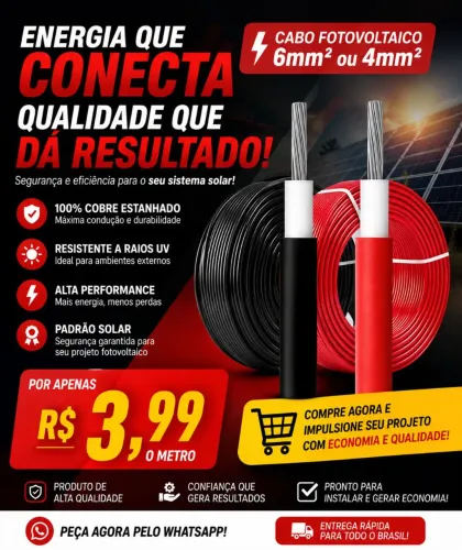 Cabos fotovoltaico original poucas unidades