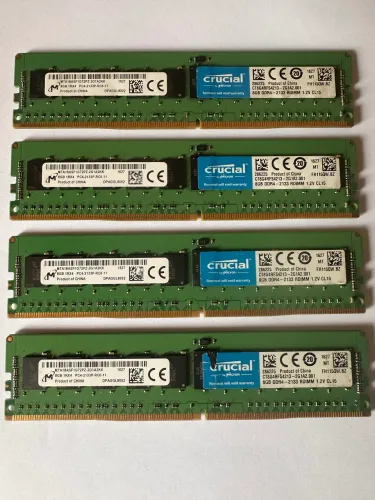 Memória 32gb (4x8gb) DDR4 2133 ECC RDIMM Servidor Xeon E5 v3/v4