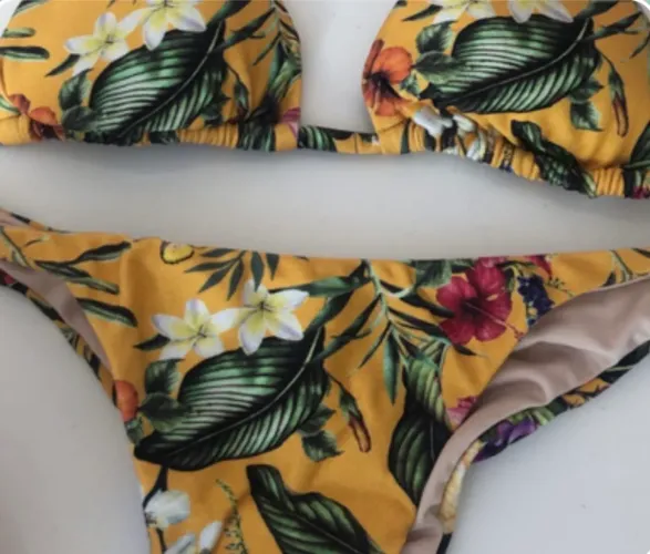 Biquíni cortininha AMARELO