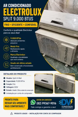 Ar condicionado 9.000 btus
