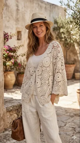 Kimono crochê
