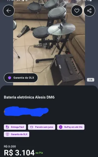 Bateria eletrônica DM6 Alesis