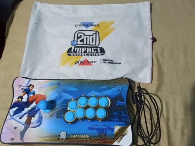 Controle Arcade 2nd Impact Chun Li Nativo PC/PS3/PS4 Sem Delay