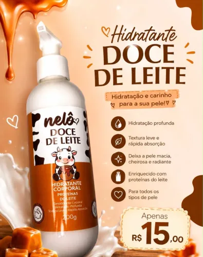 Kit auto cuidado doce de leite:hidratante+esfoliante