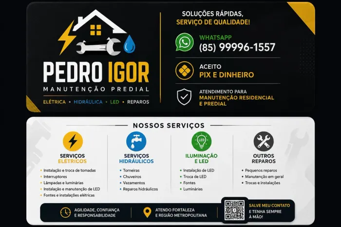 Serviços Elétricos/hidráulico, manutenção e reparos.