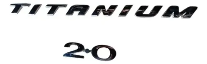 Emblema Tampa Traseira Titanium 2.0 Ford Focus 2015 2016 Cromado