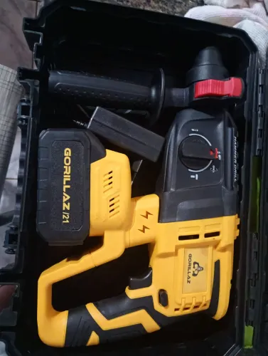 Martelete 21v rompedor e perfurador profissional a bateria 21v