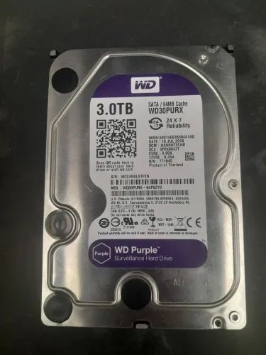 Hd wd purple 3 terás com defeito não formata 100,00
