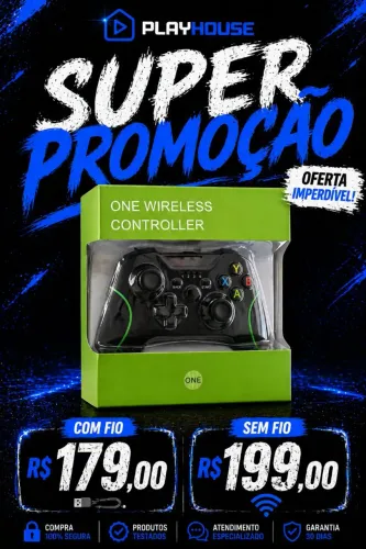 Controle Xbox One Séries S Compatível Com e Sem Fio R$179