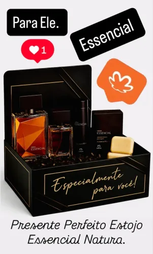 KIT PRESENTE ESSENCIAL MASCULINO NATURA COMPLETO R$:299,90