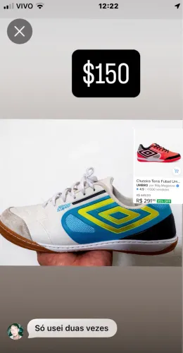 Chuteira de futsal umbro
