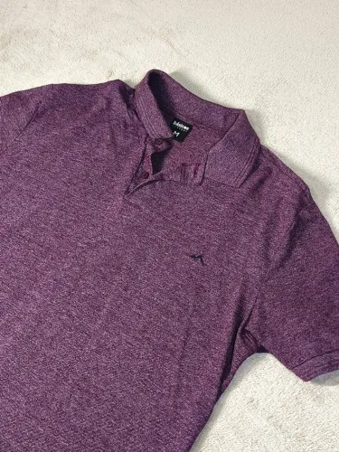 Camisa Polo Social Vinho/Roxa Manga Curta - Masculina Tam. M