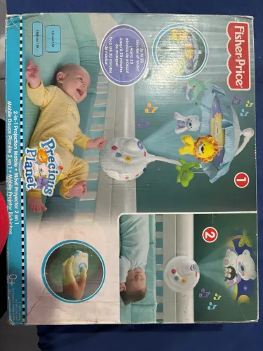 Móbile fisher-price precious planet 2 em 1 - com projetor e controle remoto
