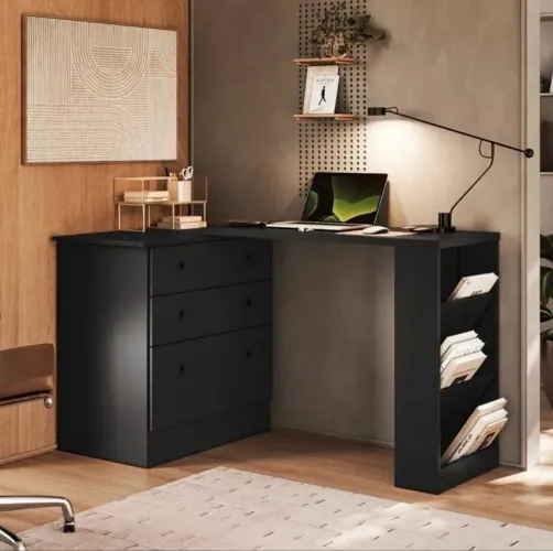 Cômoda com mesa giratória gamer 