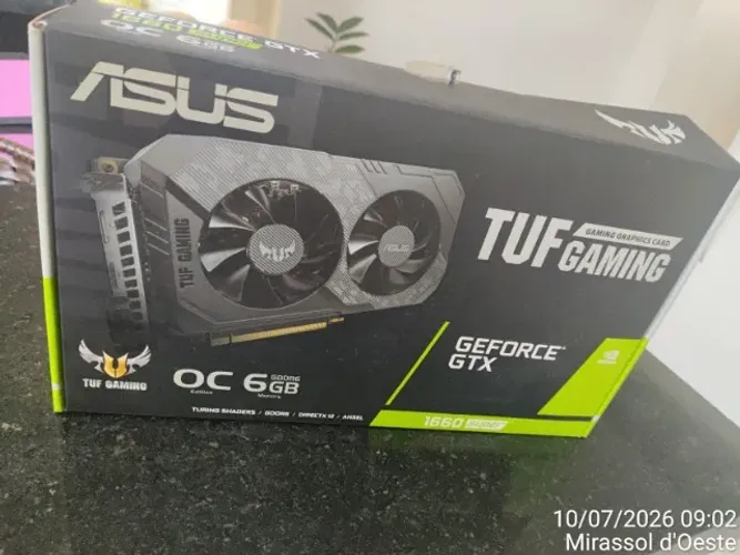 PLACA DE VÍDEO 1660 SUPER - PRATICAMENTO NOVA -CX E NOTA FISCAL