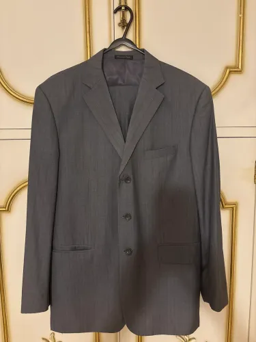 Terno Ermenegildo Zegna importado original cinza chumbo risca giz alfaiataria grife