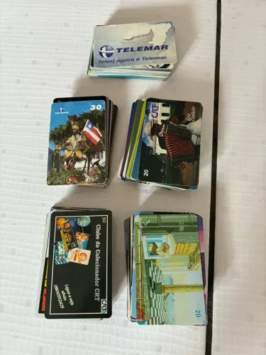 Cartões telefônicos variados