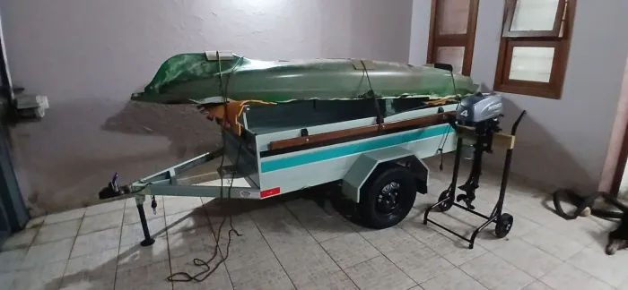 " Caiaque Iron milha náutica com motor e carretinha "