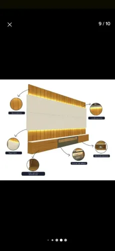 Painel de Sala com Reflecta e Led na caixa