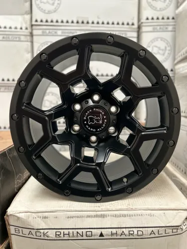 Jogo De Roda Black Rhino 1795VRL Preto Semi-Brilho 6x139 - 17x9,5 Offset +6 (Nv) 