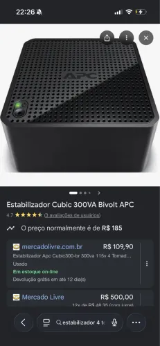 ESTABILIZADOR 4 TOMADAS APC
