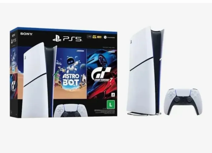 PlayStation 5 com dois controles originais