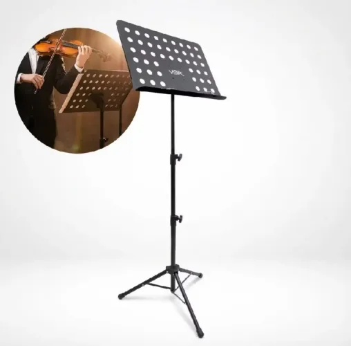 Estante Partitura Suporte Regulável Voik MS-750 Aço Reforçado Antiderrapante - Novo
