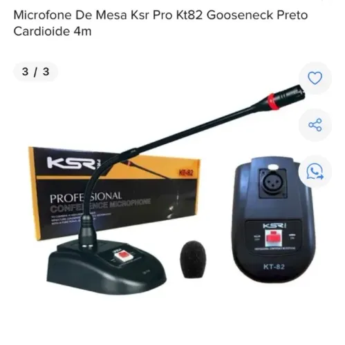 MICROFONE DE MESA NA CAIXA