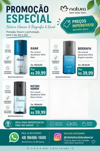 Deo corporal desodorante natura 