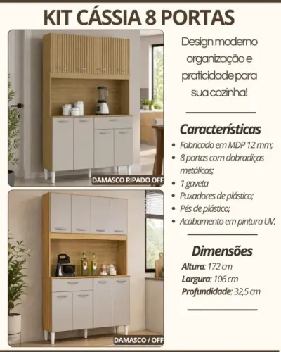KIT COZINHA CASSIA /ALTURA 172CM/LARGURA 80CM
