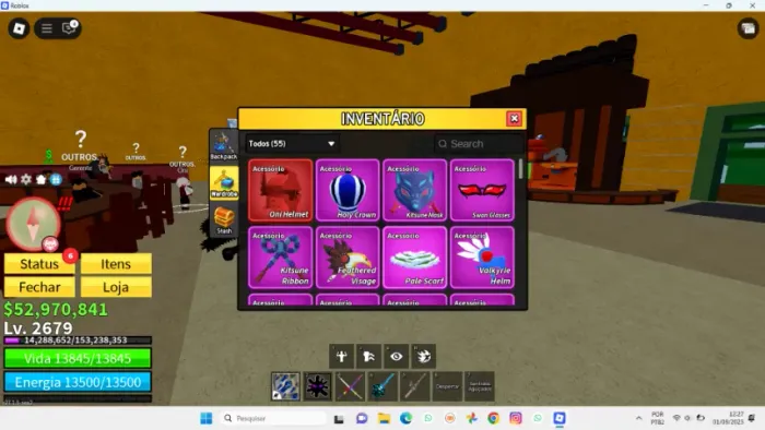 conta de Blox Fruits