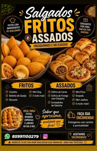 Salgados fritos e assados