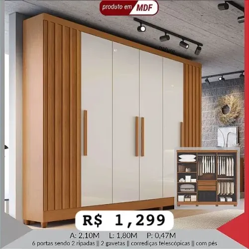 Guarda Roupa MDF - Promoção