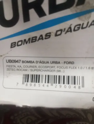 Bomba d'água fiesta 98 courier ka Focus Escort flex 1.0/1.6 8v