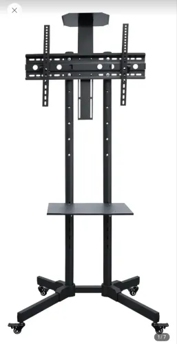 Rack Pedestal para Tv até 70 com Rodinhas e Coluna Dupla 