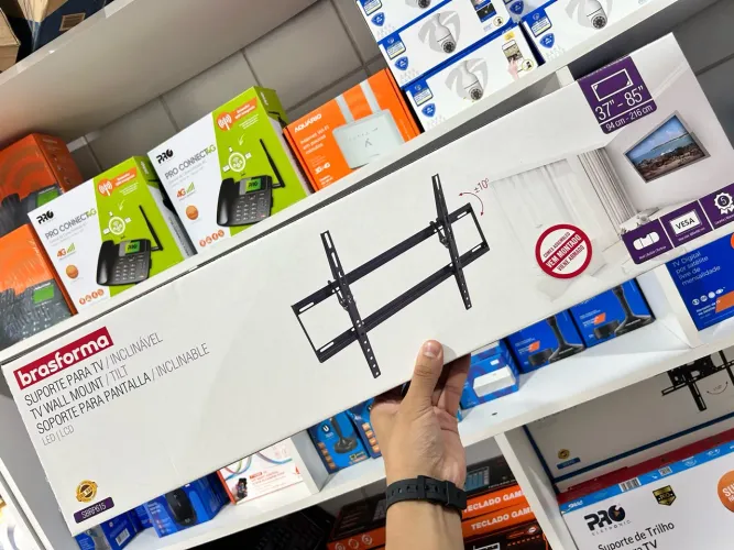 Suporte de Trilho para TV de 37 - 85 com Inclinação de Tela