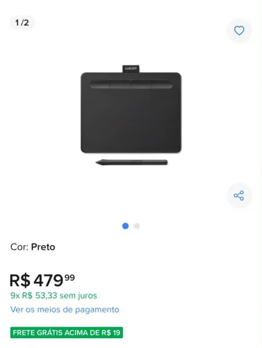 Mesa digitalizadora Wacom Intuos (modelo da linha CTL-4100 / CTL-4100WL)