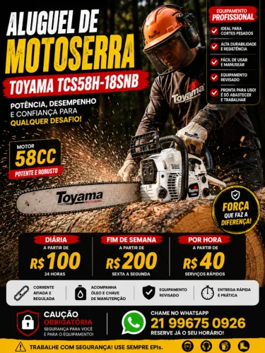 Aluguel de motoserra