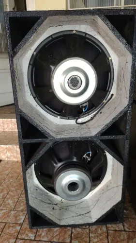 CAIXA CANHÃO 2 FALANTES DE 15"