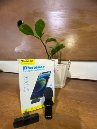 Microfone de lapela profissional USB-C | Áudio de alta qualidade para vídeos e lives