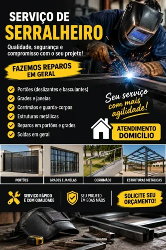 Serralheiro atendimento a domicílio!