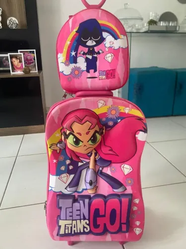 Mochila escolar maxtoy acompanhada com lancheira