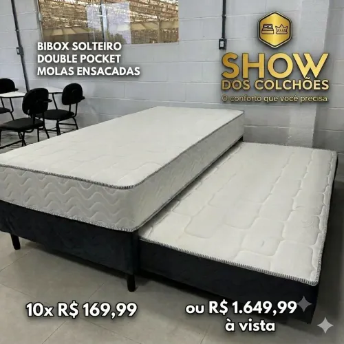 Cama box solteiro com bicama m. Ensacadas 